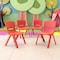 Flash Furniture Red Plastic Stackable School Chair with 13.25'' Seat Height, PK4 4-YU-YCX4-004-RED-GG - alternate 1